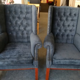 Blue Chesterfield Chairs